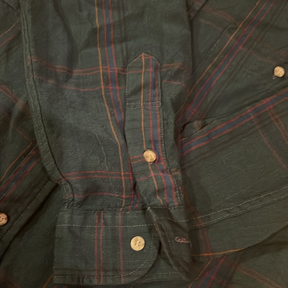 PENDLETON Forest green plaid virgin wool button down shirt - Picture 4 of 6